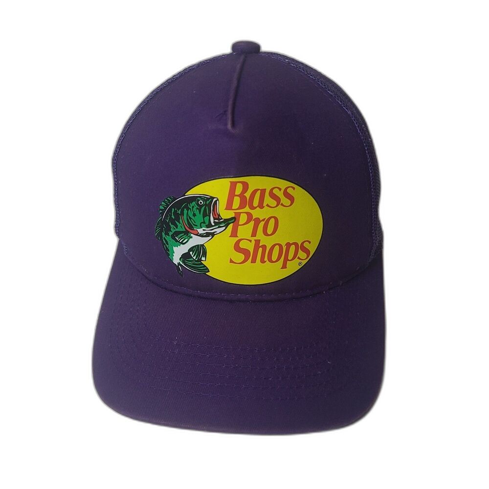 Vintage Bass Pro Shops Purple trucker hat snapback